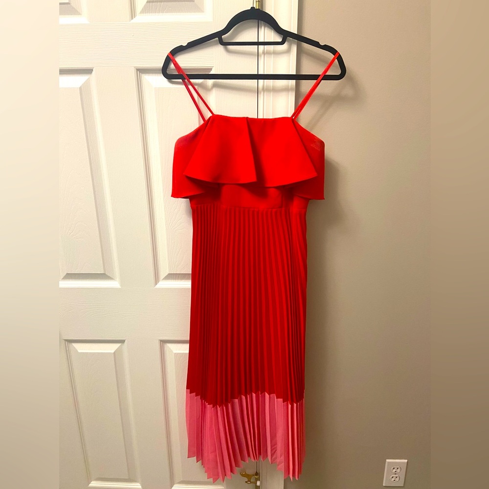 Aidan by Aidan Mattox Strapless Color-Blocked Dress